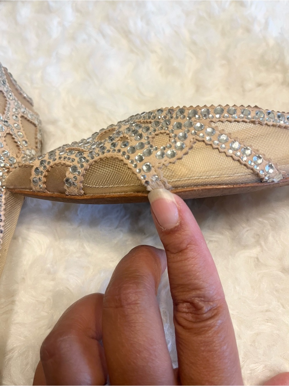Badgley Mischka Gigi Crystal-Embellished Pointed Toe Flats - Picture 7 of 7